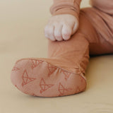 Zip Up Footie Pajama Set - Pecan