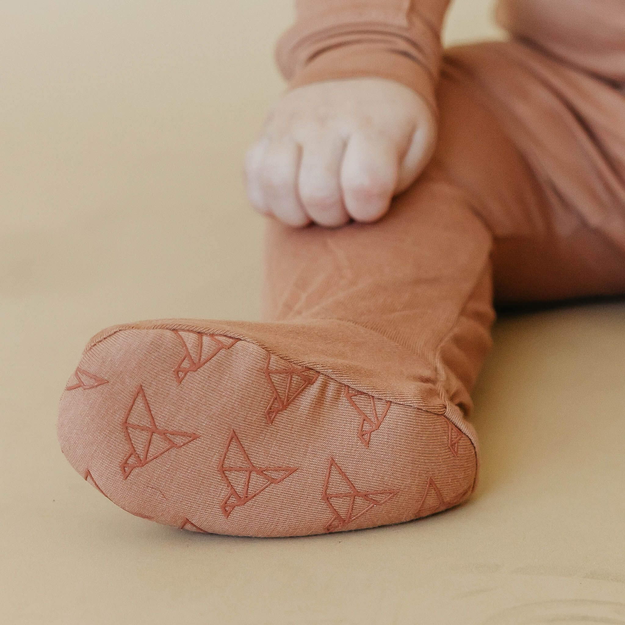 Zip Up Footie Pajama Set - Pecan