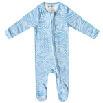 Zip Up Footie Pajama Set - Surf 