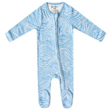 Zip Up Footie Pajama Set - Surf 