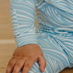 Zip Up Footie Pajama Set - Surf 