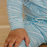 Zip Up Footie Pajama Set - Surf 