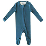 Zip-Up Footie Pajama - Steel