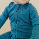 Zip-Up Footie Pajama - Steel
