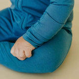 Zip-Up Footie Pajama - Steel