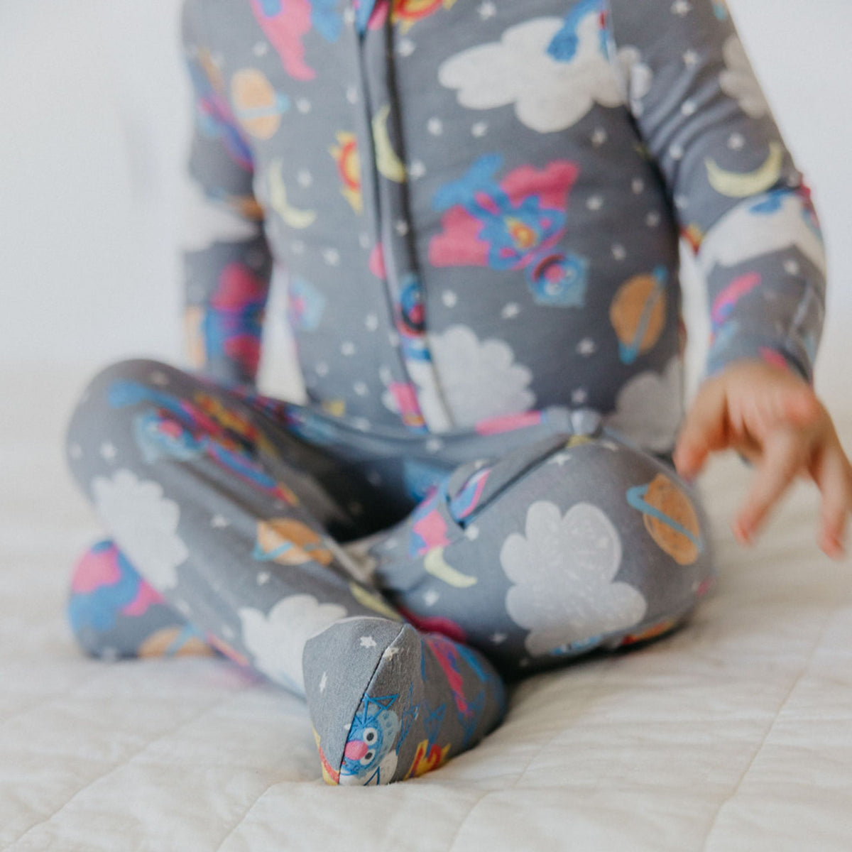 Zip-Up Footie Pajama - Super Grover