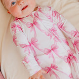 Bamboo Zip-Up Footie Pajama - Bow My Gosh