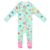 Zip-Up Footie Pajama - Sesame Street Retro Floral