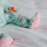 Zip-Up Footie Pajama - Sesame Street Retro Floral