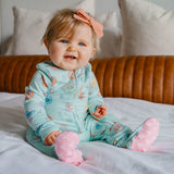 Zip-Up Footie Pajama - Sesame Street Retro Floral