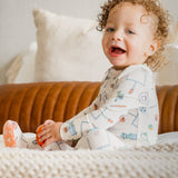 Zip-Up Footie Pajama - Sesame Street Varsity Friends