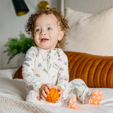 Zip-Up Footie Pajama - Sesame Street Varsity Friends