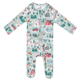 Zip-Up Footie Pajama - Snowy Slopes
