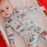 Zip-Up Footie Pajama - Snowy Slopes