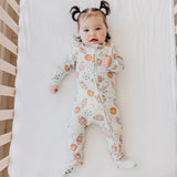 Zip-Up Footie Pajama - Sports Medley