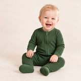 Bamboo Waffle Footie - Alder