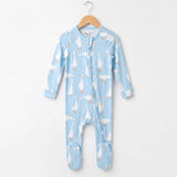 Zip-up Footie - Blue Goosie