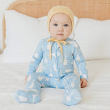 Zip-up Footie - Blue Goosie