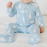 Zip-up Footie - Blue Goosie