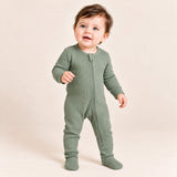 Bamboo Waffle Footie - Briar