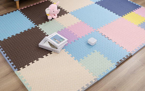 Interlocking EVA foam puzzle play-mat tiles