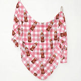 Knit Swaddle Blanket - Diet Coke Classic Gingham