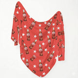 Knit Swaddle Blanket - Diet Coke Classic Red