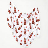 Knit Swaddle Blanket - Diet Coke Classic White