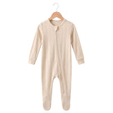 Bamboo Pointelle Footie - Cru