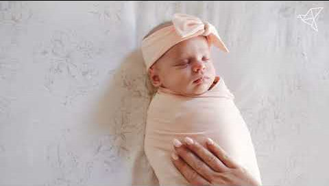 Rib Knit Swaddle Blanket - Moonstone