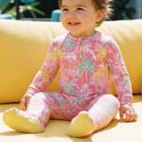 Zip-up Footie - Summer Palm