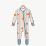 Zip-up Footie - Summer Starfish