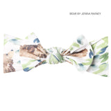 Knit Headband Bow - Bear