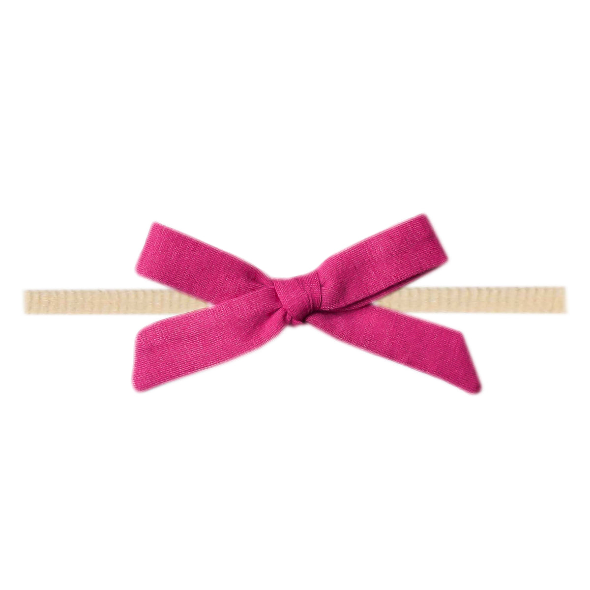 Ribbon Nylon Bow - Raspberry