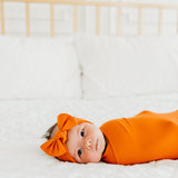Knit Swaddle Blanket - Blaze
