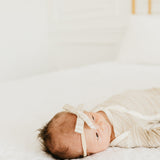 Ribbon Baby Bow - Clay