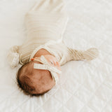 Ribbon Baby Bow - Clay