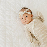 Ribbon Baby Bow - Clay