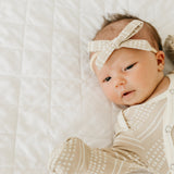 Ribbon Baby Bow - Clay