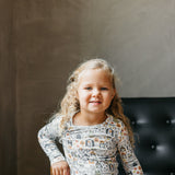 2pc Long Sleeve Pajama Set - Bones