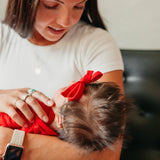 Ribbon Baby Bow - Apple