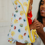 Premium Baby Knit Hooded Towel - Sesame Scribbles