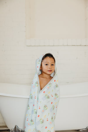 Premium Big Kid Hooded Towel - Ducky | Copper Pearl