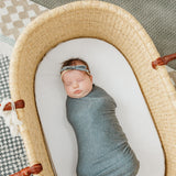 Ribbon Baby Bow - Slate