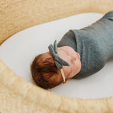Ribbon Baby Bow - Slate