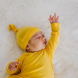 Newborn Knotted Gown - Banana