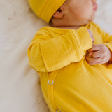 Newborn Knotted Gown - Banana