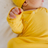 Newborn Knotted Gown - Banana