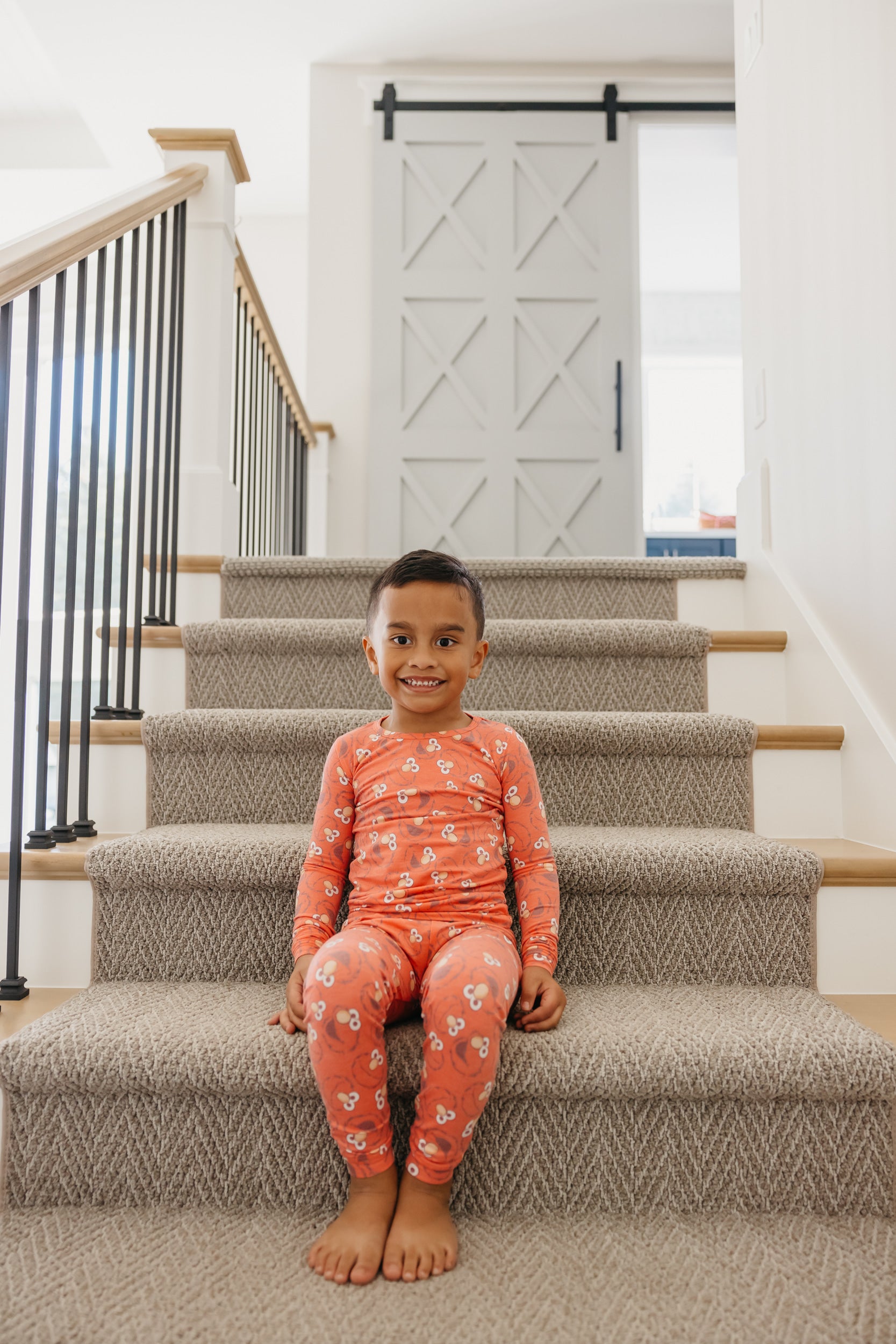 2pc Long Sleeve Pajama Set Elmo Copper Pearl