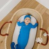 Newborn Knotted Gown - Blueberry